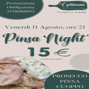Menu Pinsa Venerdì 11 Agosto